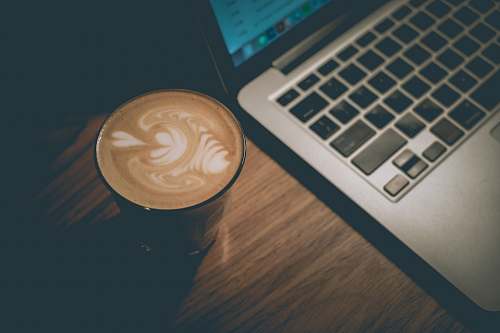 indonesia cappuccino with latte art brown